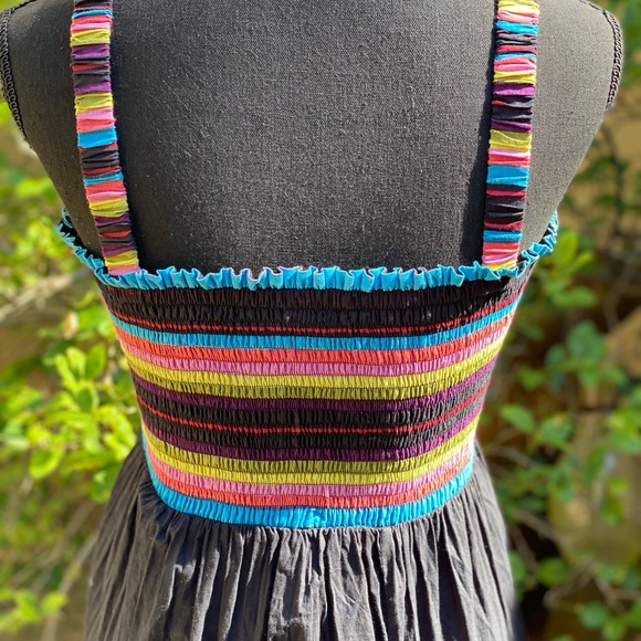 Maxi Beautiful Multi Color Dress. Size Small. Accented with multiple color beads - Picture 5 of 7